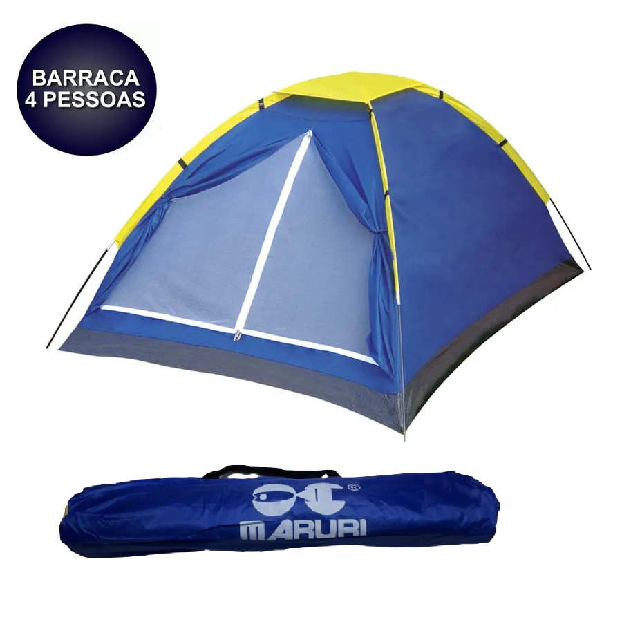 BARRACA PARA CAMPING PESCA MARURI APACHE IGLU PARA 4 PESSOAS C/ BOLSA DE TRANSPORTE