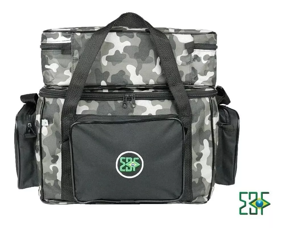 Bolsa De Pesca Apetrecho Camping Gg Mx3 Connection Com Porta Carretilhas - Camuflada Urbano