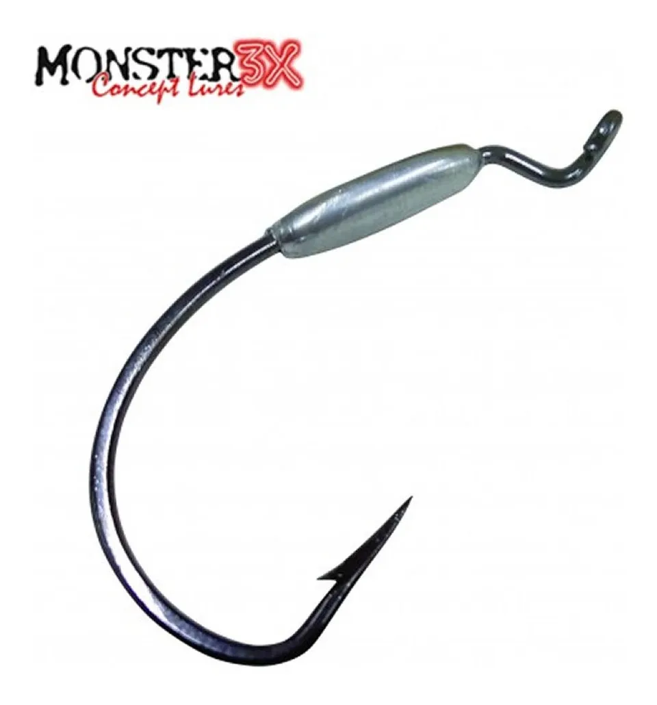 ANZOL OFFSET EWG LASTREADO MONSTER 3X 4/0 2,5G - 3UNIDADES