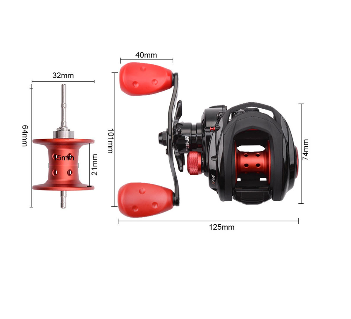 Carretilha de Pesca Abu Garcia Max 4 X Recolhimento: 6:4.1 Drag: 6