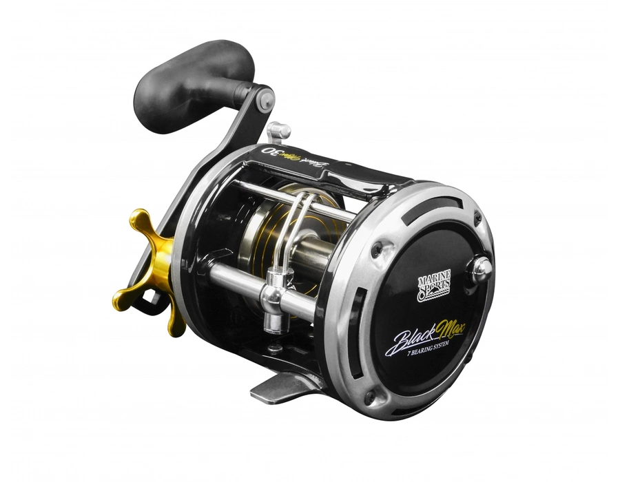 Carretilha De Pesca Marine Sports Black Max 50 7rol. 3.6:1 Pescaria Pesada Direita