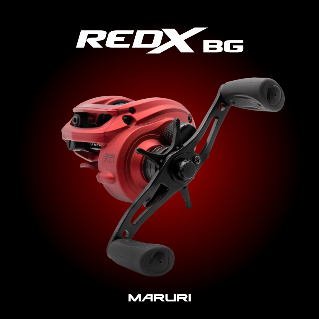 Carretilha De Pesca Maruri Red X BG 11000 - 11 Rolamentos - Drag: 8Kg - Rec. 7.1:1