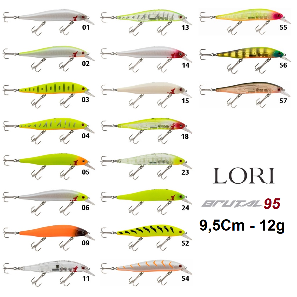 ISCA ARTIFICIAL LORI BRUTAL 95 BRUTINHA - 9,5 CM - 12G - MEIA AGUA - VARIAS CORES