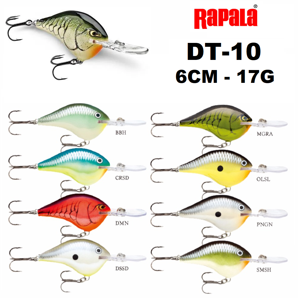 Isca Artificial Rapala DT-10 Dives -To - 6cm - 17g - Meia Agua