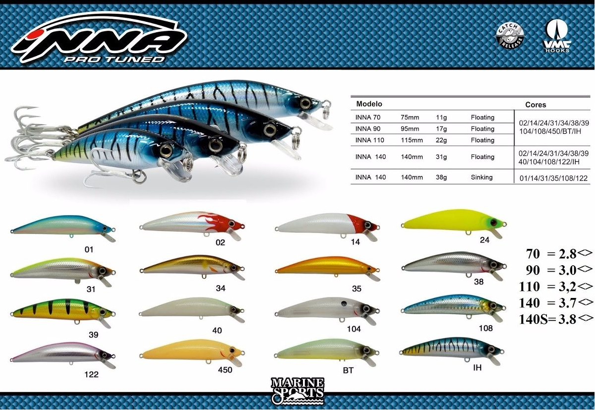 Kit De Iscas Marine Sports Inna Cm G C Pesca Aventura