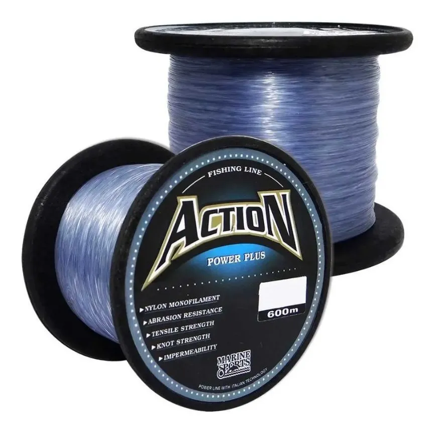 LINHA DE PESCA MARINE SPORTS ACTION POWER PLUS GREY 0,280MM / 600MT - 14LB/6,3KG