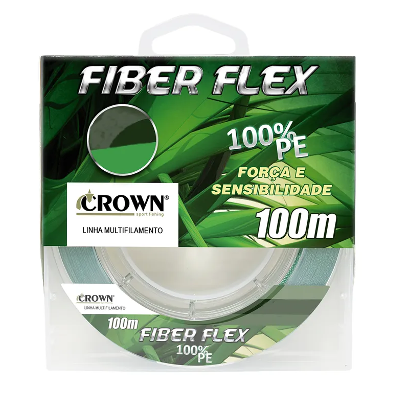 LINHA DE PESCA MULTIFILAMENTO CROWN FIBER FLEX 0,18MM - 20LB - 100MTR