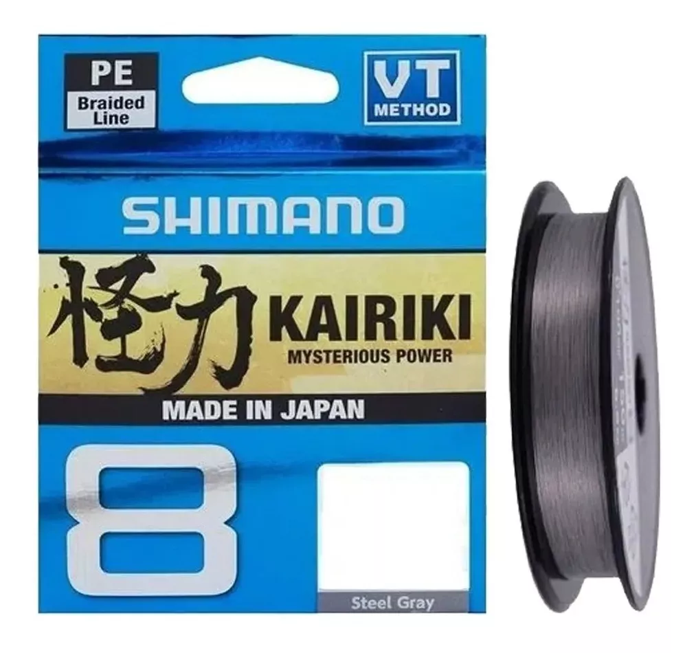 LINHA DE PESCA MULTIFILAMENTO SHIMANO KAIRIKI X8 - 4,5KG - 10LB - 0.130MM - 150M CINZA