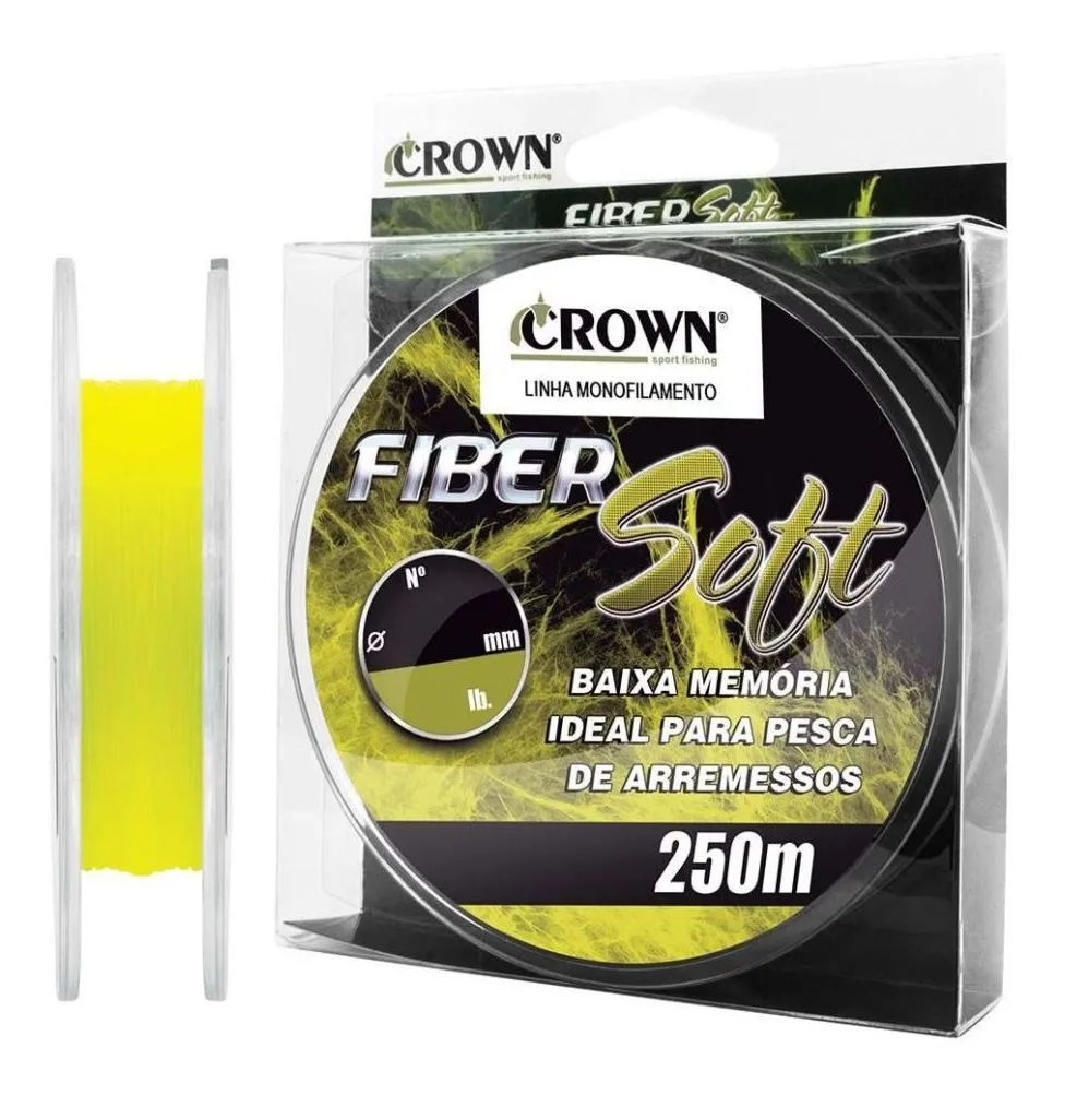 LINHA MONOFILAMENTO FIBER SOFT YELLOW 0,26MM 14LB 250 METROS