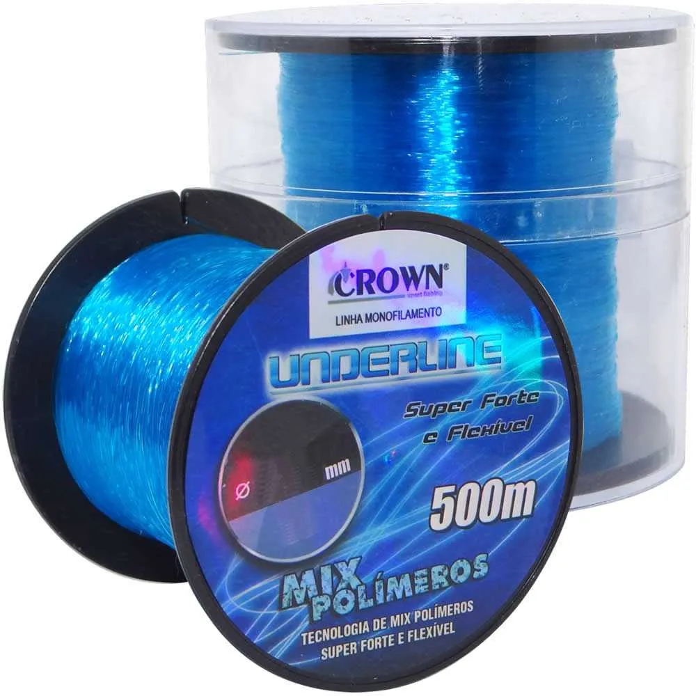 Linha Pesca Monofilamento Underline Crown 0,46mm 40lb 500m