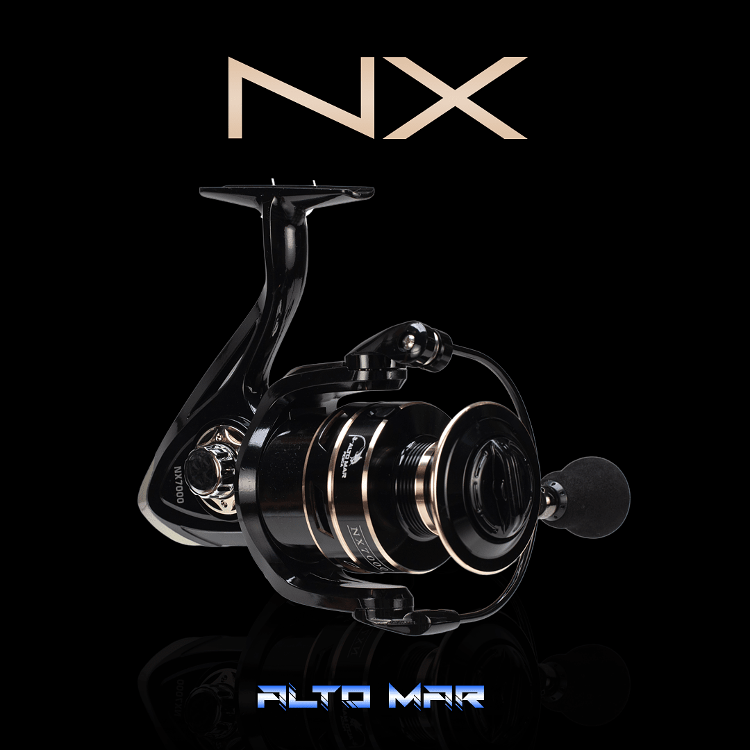 Molinete De Pesca Alto Mar NX 2000 - 15 Rolamentos - 5.2:1 - Drag: 13kg - Carretel Aluminio