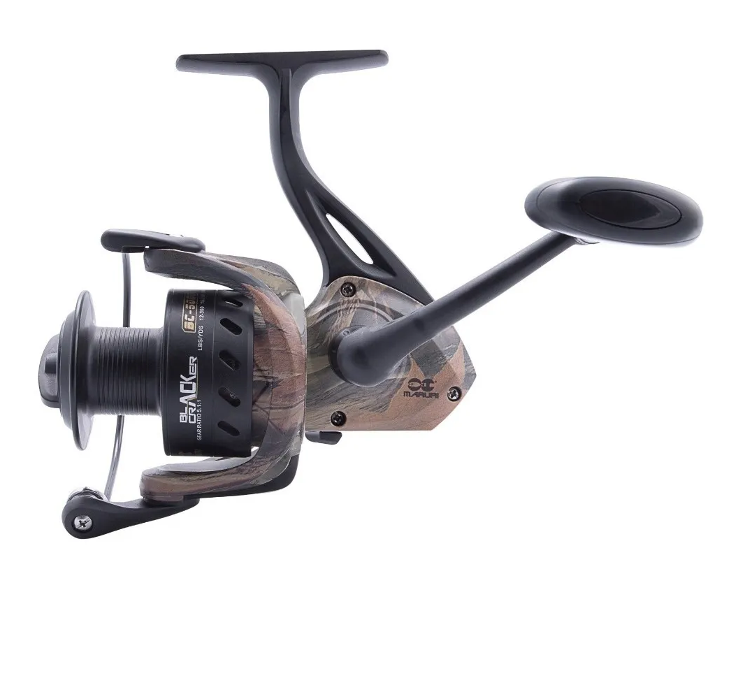 Molinete De Pesca Maruri Black Cracker 6000 - 5 Rol.- Drag:8kg - Aluminio - Camuflado - Pesca Media/Pesada