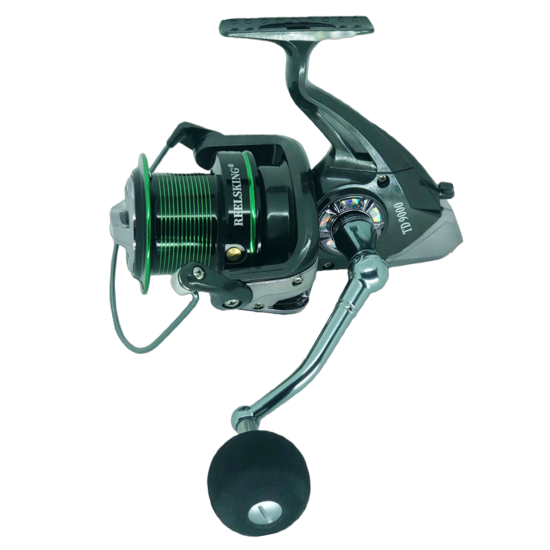 Molinete de Pesca Praia TD 9000 - 15 Rolamentos - Drag:22kg - Carretel Alumino - Extra Grande