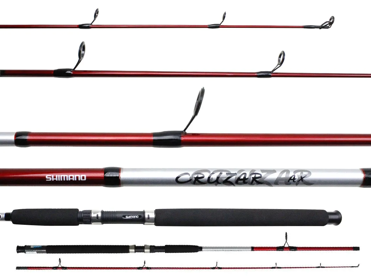 VARA PARA MOLINETE SHIMANO CRUZAR RED 6,6" (1,98M) 10-20LB - 2 PARTES