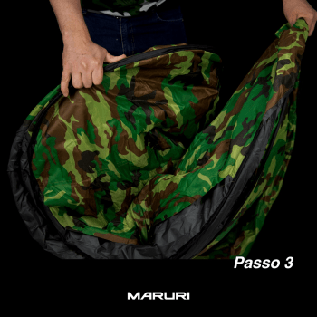 BARRACA PARA CAMPING PESCA MARURI GR030 AUTOMATICA 3 PESSOAS - CAMUFLADA