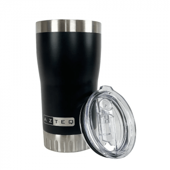 COPO TERMICO COM TAMPA AZETEQ CLIO 520ML INOX PRETO