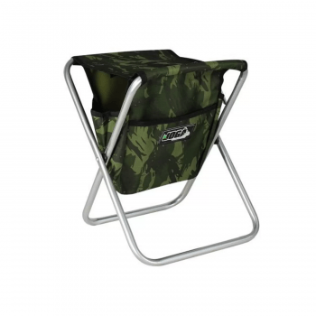 BANQUETA CADEIRA CAMPING PESCA C/ BOLSA TERMICA 13 LITROS JOGA CAMUFLADA