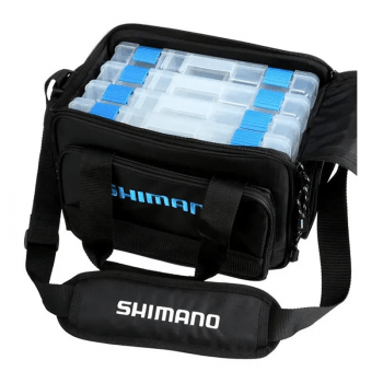 BOLSA DE PESCA APETRECHOS SHIMANO BALTICA 20MD C/ 4 ESTOJOS ISCA ARTIFICIAL