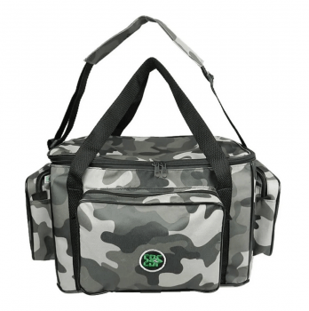 BOLSA DE PESCA CAMPING APETRECHO EBF COMBAT CAMUFLADA URBANO GRANDE - RESITENTE