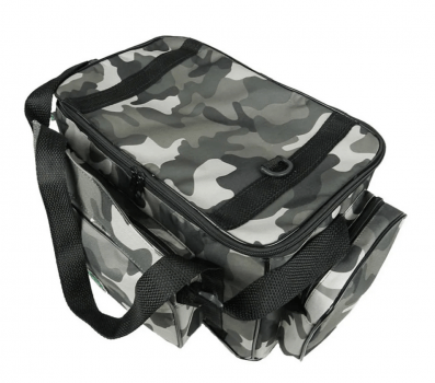 BOLSA DE PESCA CAMPING APETRECHO EBF COMBAT CAMUFLADA URBANO GRANDE - RESITENTE