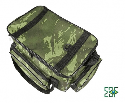 BOLSA DE PESCA CAMPING APETRECHO EBF COMBAT COR CAMUFLADA GRANDE - RESITENTE