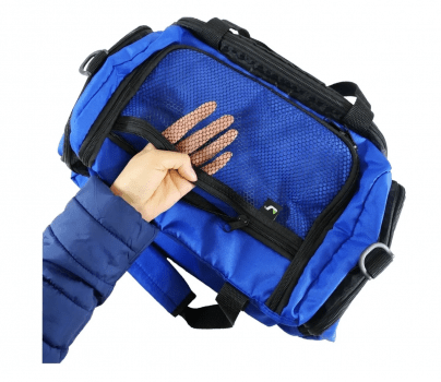 BOLSA DE PESCA EXPLORER APETRECHOS JOGÁ - AZUL - GRANDE - COM ALÇA