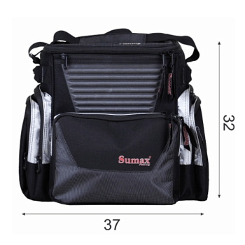 BOLSA DE PESCA MOCHILA APETRECHOS SUMAX SM-1202 - COM 3 ESTOJOS E CAPA DE CHUVA