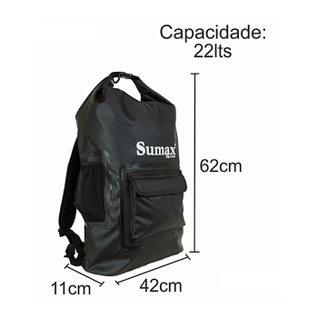 BOLSA DE PESCA MOCHILA ESTANQUE SUMAX SM-1701 - 22 LITROS - IMPERMEAVEL