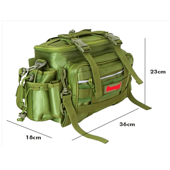 BOLSA DE PESCA PORTA APETRECHOS ISCA ARTIFICIAL CARRETILHAS SUMAX SM-1821 C/ 2 ESTOJOS VERDE