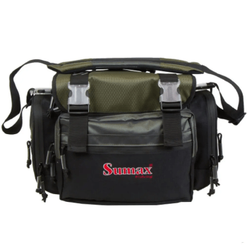 BOLSA DE PESCA SUMAX SM-1713 PRETA PARA CARRETILHAS - APETRECHOS - C/ CAPA DE CHUVA - GRANDE