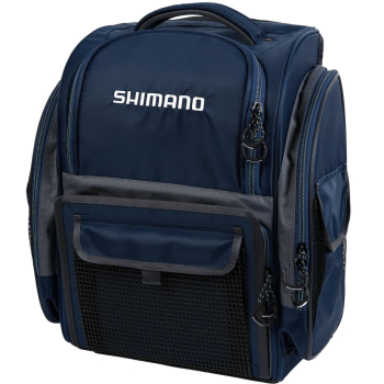 BOLSA MOCHILA DE PESCA SHIMANO BACK PACK XL 25L - C/ 4 ESTOJOS LUGB15 PARA ISCAS - CARRETILHAS - APETRECHOS