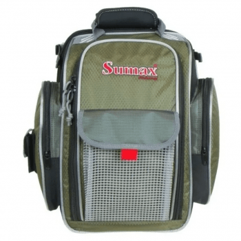 Bolsa Mochila de Pesca Sumax Sm-1712 Para Iscas - Carretilhas E Apetrechos - C/ Capa De Chuva