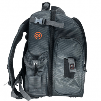 BOLSA MOCHILA PESCA SUMAX SM-1203 CINZA C/3 ESTOJOS PARA ISCAS - CARRETILHAS - APETRECHOS