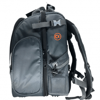 BOLSA MOCHILA PESCA SUMAX SM-1203 CINZA C/3 ESTOJOS PARA ISCAS - CARRETILHAS - APETRECHOS