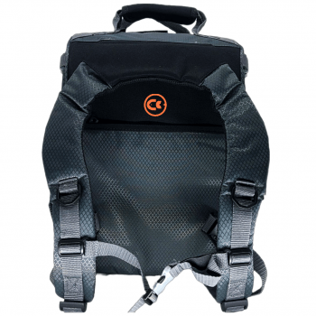 BOLSA MOCHILA PESCA SUMAX SM-1203 CINZA C/3 ESTOJOS PARA ISCAS - CARRETILHAS - APETRECHOS