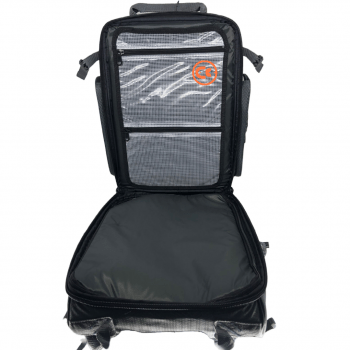 BOLSA MOCHILA PESCA SUMAX SM-1203 CINZA C/3 ESTOJOS PARA ISCAS - CARRETILHAS - APETRECHOS