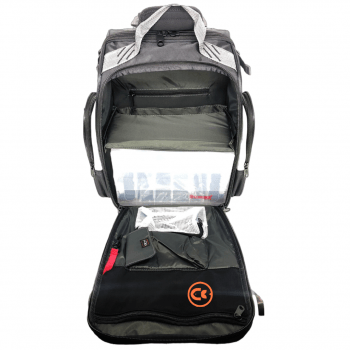 BOLSA MOCHILA PESCA SUMAX SM-1203 N2 PRETA C/3 ESTOJOS PARA ISCAS - CARRETILHAS - APETRECHOS