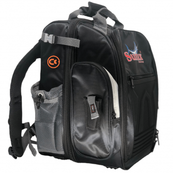 BOLSA MOCHILA PESCA SUMAX SM-1203 PRETA C/3 ESTOJOS PARA ISCAS - CARRETILHAS - APETRECHOS