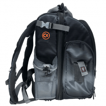 BOLSA MOCHILA PESCA SUMAX SM-1203 PRETA C/3 ESTOJOS PARA ISCAS - CARRETILHAS - APETRECHOS