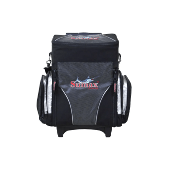 BOLSA MOCHILA SUMAX SM-11098 PARA ISCAS - CARRETILHAS - APETRECHOS C/ RODAS E ALÇA