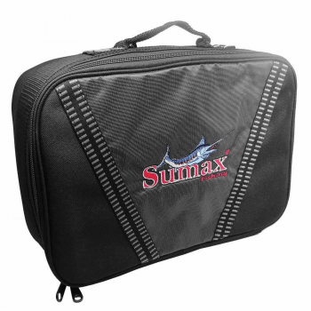 BOLSA PORTA CARRETILHAS OU MOLINETE SUMAX SM-11017 - 8 DIVISOES REMOVIVEIS