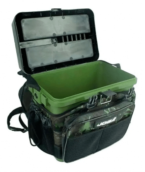 CAIXA DE PESCA MOCHILA BANQUETA FISHING BOX JOGÁ PESCA - CAMUFLADA