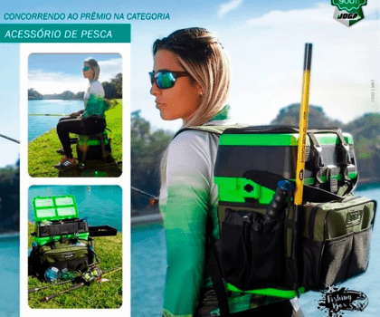 CAIXA DE PESCA MOCHILA BANQUETA FISHING BOX JOGÁ PESCA - CAMUFLADA