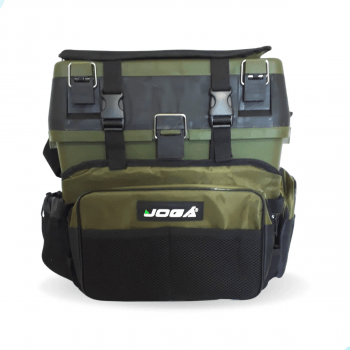 CAIXA DE PESCA MOCHILA BANQUETA FISHING BOX JOGÁ PESCA - VERDE MILITAR