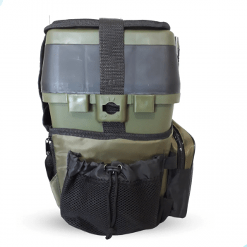 CAIXA DE PESCA MOCHILA BANQUETA FISHING BOX JOGÁ PESCA - VERDE MILITAR