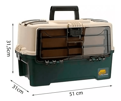 CAIXA DE PESCA PLANO MODELO 723300 HYBRID HIP BOX DRAWER C/ 3 BANDEJAS DE GAVETAS - GRANDE