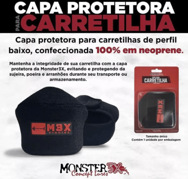 CAPA DE PROTECAO PARA CARRETILHA PERFIL BAIXO MONSTER 3X M3X