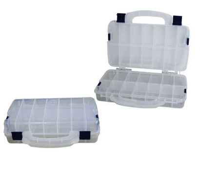 ESTOJO MALETA CASE DUPLO HI PARA PESCA PORTA ISCA ARTIFICIAL C/ 28 DIVISÕES REMOVIVEIS - GRANDE