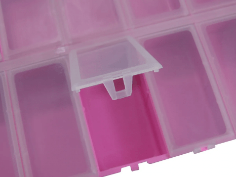 ESTOJO MALETA CASE P/ PESCA HI ISCA ARTIFICIAL 18 X 27,5CM C/ 12 DIVISOES - ROSA