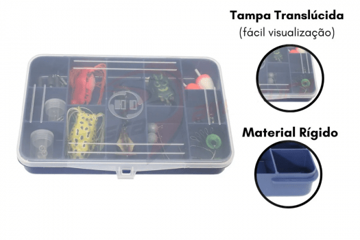 ESTOJO MULTIUSO P/ ISCAS ANZOIS APETRECHOS HI ES-11 C/ 11 DIVISORIAS